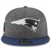 Men's New England Patriots New Era Heather Gray/Navy 2018 NFL Sideline Home Graphite 9FIFTY Snapback Adjustable Hat 3058610